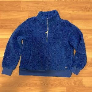 Calvin Klein Cobalt Blue Sherpa Sweater